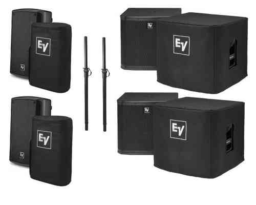 Electro-Voice 2x ZXA190B 2x ZXA1Sub System Package Including Covers